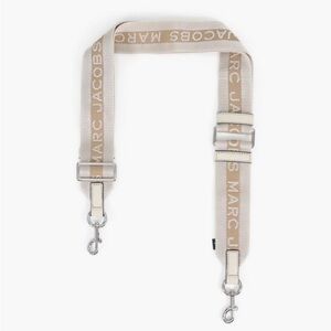 New Marc Jacobs Cream and White Logo Strap